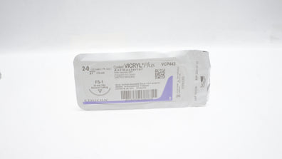 Ethicon VCP443 2-0 VICRYL Plus Stre, FS-1 24mm 3/8c Reverse Cutting 27inch (x)